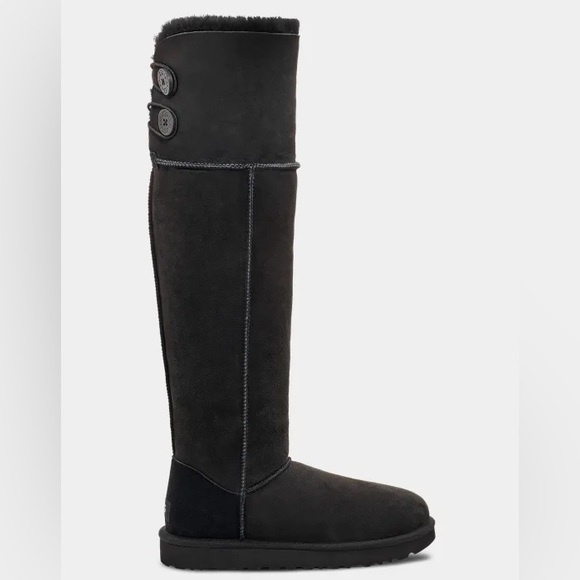 Ugg black bailey button over knee boots size 6 - Picture 2 of 7